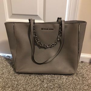 Michael Kors gray and silver purse